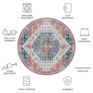 Safavieh Tucson 116f Gray / Light Gray - Luxurious Polyester Pile Rug For Cozy And Stylish Home Décor Blue ,Rust Polyester Pile Tsn116m-24