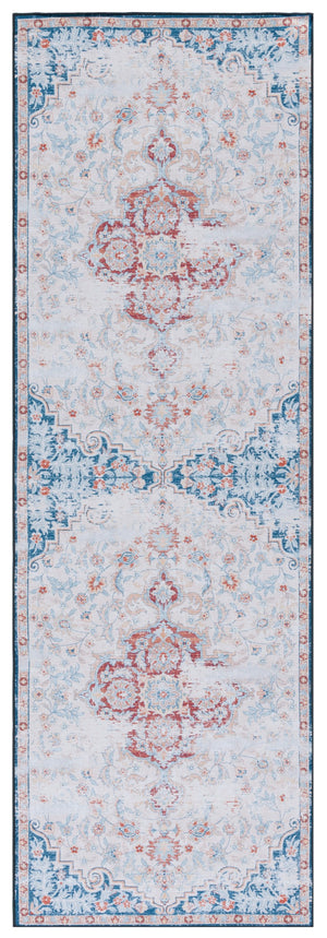 Safavieh Tucson Vintage Persian Rug - Stylish, Machine Washable & Slip Resistant For Effortless Elegance Beige ,Rust Polyester Pile Tsn117b-8r
