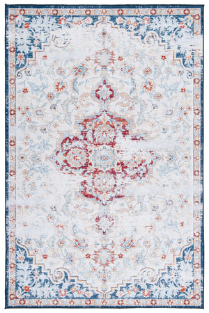 Safavieh Tucson Vintage Persian Rug - Stylish, Machine Washable & Slip Resistant For Effortless Elegance Beige ,Rust Polyester Pile Tsn117b-8r