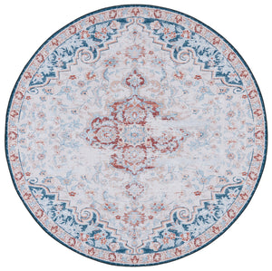 Safavieh Tucson Vintage Persian Rug - Stylish, Machine Washable & Slip Resistant For Effortless Elegance Beige ,Rust Polyester Pile Tsn117b-8r