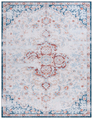 Safavieh Tucson Vintage Persian Rug - Stylish, Machine Washable & Slip Resistant For Effortless Elegance Beige ,Rust Polyester Pile Tsn117b-8r