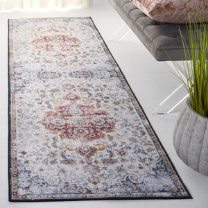 Safavieh Tucson Vintage Persian Rug - Stylish, Machine Washable & Slip Resistant For Effortless Elegance Grey ,Rust Polyester Pile Tsn117f-212