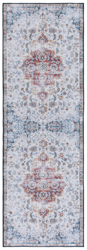 Safavieh Tucson Vintage Persian Rug - Stylish, Machine Washable & Slip Resistant For Effortless Elegance Grey ,Rust Polyester Pile Tsn117f-212