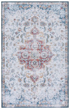 Safavieh Tucson Vintage Persian Rug - Stylish, Machine Washable & Slip Resistant For Effortless Elegance Grey ,Rust Polyester Pile Tsn117f-212