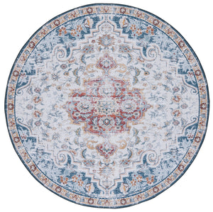 Safavieh Tucson Vintage Persian Rug - Stylish, Machine Washable & Slip Resistant For Effortless Elegance Grey ,Rust Polyester Pile Tsn117f-212