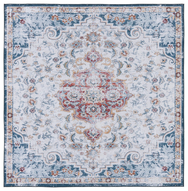 Safavieh Tucson Vintage Persian Rug - Stylish, Machine Washable & Slip Resistant For Effortless Elegance Grey ,Rust Polyester Pile Tsn117f-212