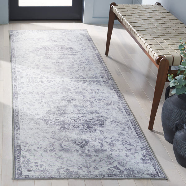 Safavieh Tucson Vintage Persian Rug - Stylish, Machine Washable & Slip Resistant For Effortless Elegance Light Grey ,Grey Polyester Pile Tsn117g-8