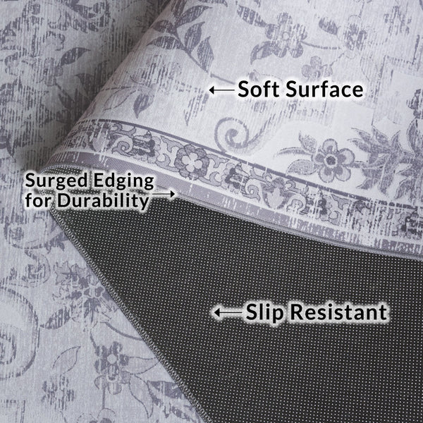 Safavieh Tucson Vintage Persian Rug - Stylish, Machine Washable & Slip Resistant For Effortless Elegance Light Grey ,Grey Polyester Pile Tsn117g-8