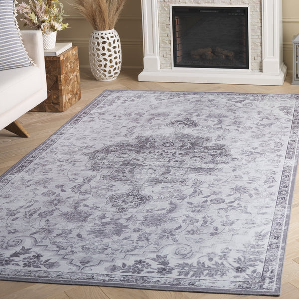 Safavieh Tucson Vintage Persian Rug - Stylish, Machine Washable & Slip Resistant For Effortless Elegance Light Grey ,Grey Polyester Pile Tsn117g-8
