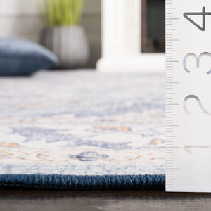 Safavieh Tucson Versatile Machine Washable Rug - Stylish Slip Resistant Design Perfect For Any Space Light Blue ,Blue Polyester Pile Tsn118l-26