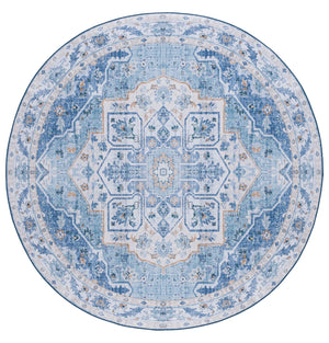 Safavieh Tucson Versatile Machine Washable Rug - Stylish Slip Resistant Design Perfect For Any Space Light Blue ,Blue Polyester Pile Tsn118l-26