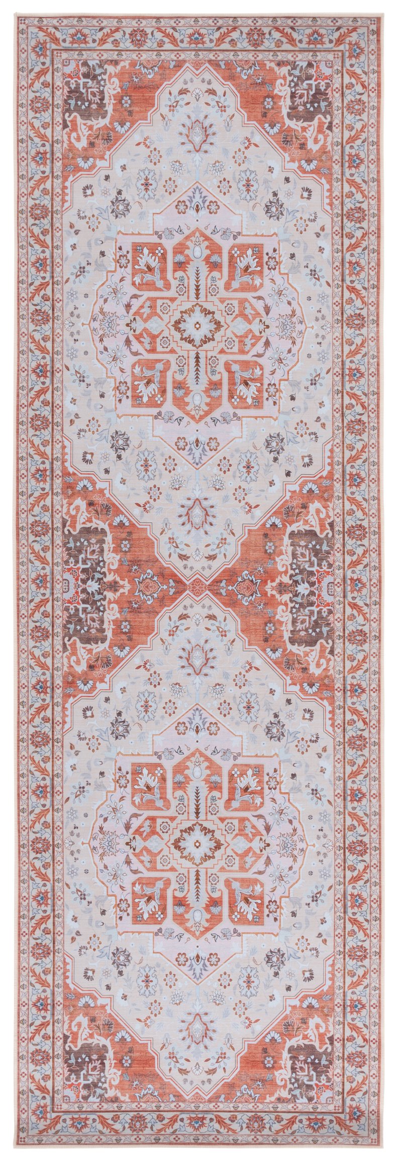 Safavieh Tucson Traditional Oval Area Rug – Elegant Design, Machine Washable, Slip Resistant For Any Room Rust ,Ivory Polyester Pile Tsn118q-28