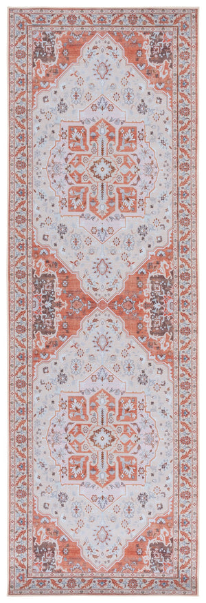 Safavieh Tucson Traditional Oval Area Rug – Elegant Design, Machine Washable, Slip Resistant For Any Room Rust ,Ivory Polyester Pile Tsn118q-28