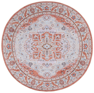 Safavieh Tucson Traditional Oval Area Rug – Elegant Design, Machine Washable, Slip Resistant For Any Room Rust ,Ivory Polyester Pile Tsn118q-6r