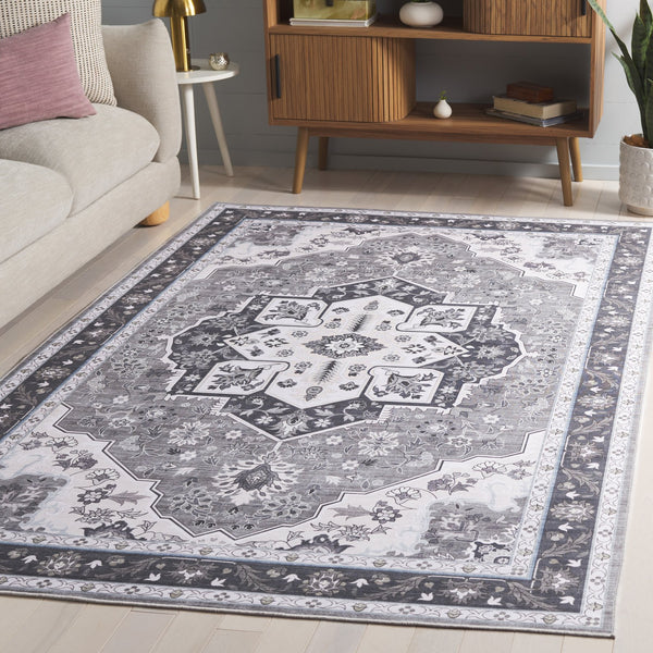 Safavieh Tucson Traditional Oval Area Rug – Elegant Design, Machine Washable, Slip Resistant For Any Room Olive ,Ivory Polyester Pile Tsn118x-5