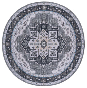Safavieh Tucson Traditional Oval Area Rug – Elegant Design, Machine Washable, Slip Resistant For Any Room Olive ,Ivory Polyester Pile Tsn118x-6r