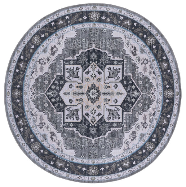 Safavieh Tucson Traditional Oval Area Rug – Elegant Design, Machine Washable, Slip Resistant For Any Room Olive ,Ivory Polyester Pile Tsn118x-6r
