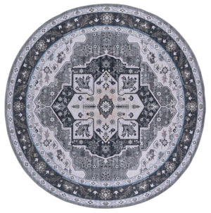 Safavieh Tucson Exquisite Round Area Rug - Elegant Design, Machine Washable, Slip Resistant & Durable Comfort Olive ,Ivory Polyester Pile Tsn118x-8