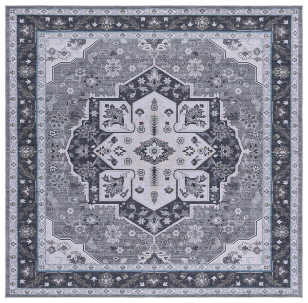 Safavieh Tucson Traditional Oval Area Rug – Elegant Design, Machine Washable, Slip Resistant For Any Room Olive ,Ivory Polyester Pile Tsn118x-6sq