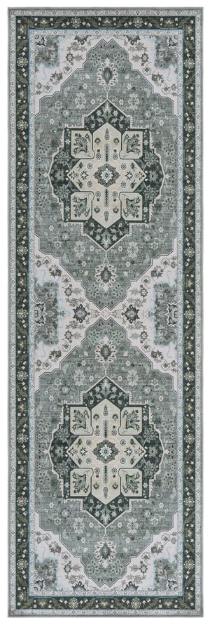 Safavieh Tucson Traditional Oval Area Rug – Elegant Design, Machine Washable, Slip Resistant For Any Room Green ,Light Green Polyester Pile Tsn118y-28