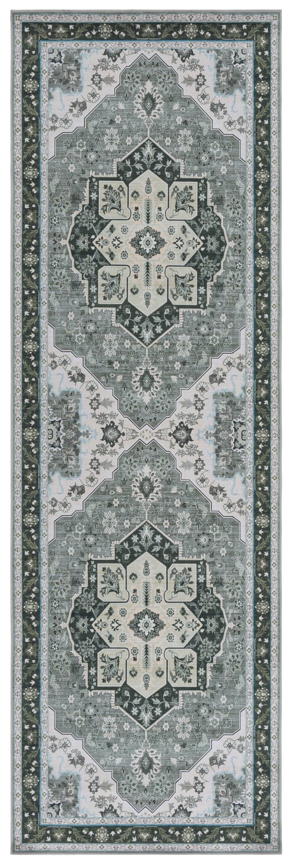 Safavieh Tucson Traditional Oval Area Rug – Elegant Design, Machine Washable, Slip Resistant For Any Room Green ,Light Green Polyester Pile Tsn118y-28