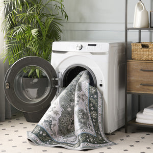 Safavieh Tucson Traditional Oval Area Rug – Elegant Design, Machine Washable, Slip Resistant For Any Room Green ,Light Green Polyester Pile Tsn118y-5