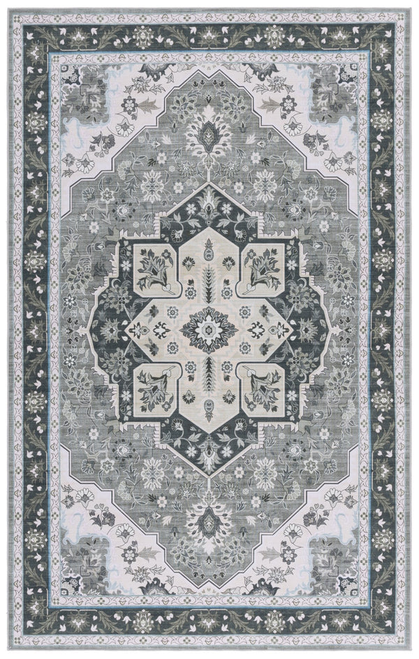 Safavieh Tucson Traditional Oval Area Rug – Elegant Design, Machine Washable, Slip Resistant For Any Room Green ,Light Green Polyester Pile Tsn118y-5