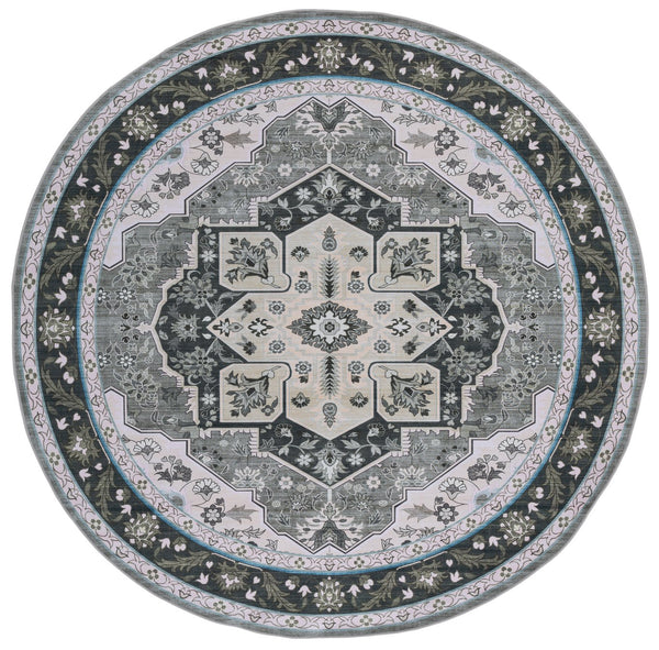 Safavieh Tucson Traditional Oval Area Rug – Elegant Design, Machine Washable, Slip Resistant For Any Room Green ,Light Green Polyester Pile Tsn118y-6r