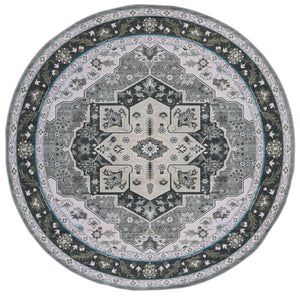 Safavieh Tucson Exquisite Round Area Rug - Elegant Design, Machine Washable, Slip Resistant & Durable Comfort Green ,Light Green Polyester Pile Tsn118y-8