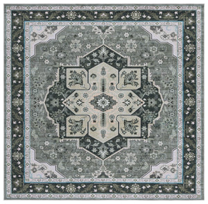 Safavieh Tucson Exquisite Round Area Rug - Elegant Design, Machine Washable, Slip Resistant & Durable Comfort Green ,Light Green Polyester Pile Tsn118y-8