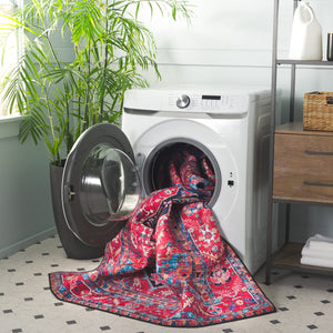 Safavieh Tucson Traditional Persian Rug - Elegant Home Décor With Timeless Design, Machine Washable & Safe Navy ,Red Polyester Pile Tsn121n-10