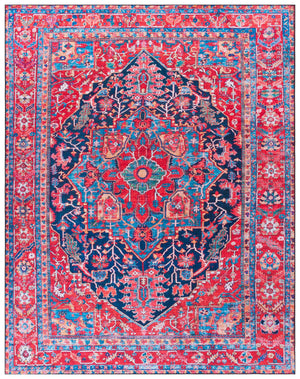 Safavieh Tucson Traditional Persian Rug - Elegant Home Décor With Timeless Design, Machine Washable & Safe Navy ,Red Polyester Pile Tsn121n-10