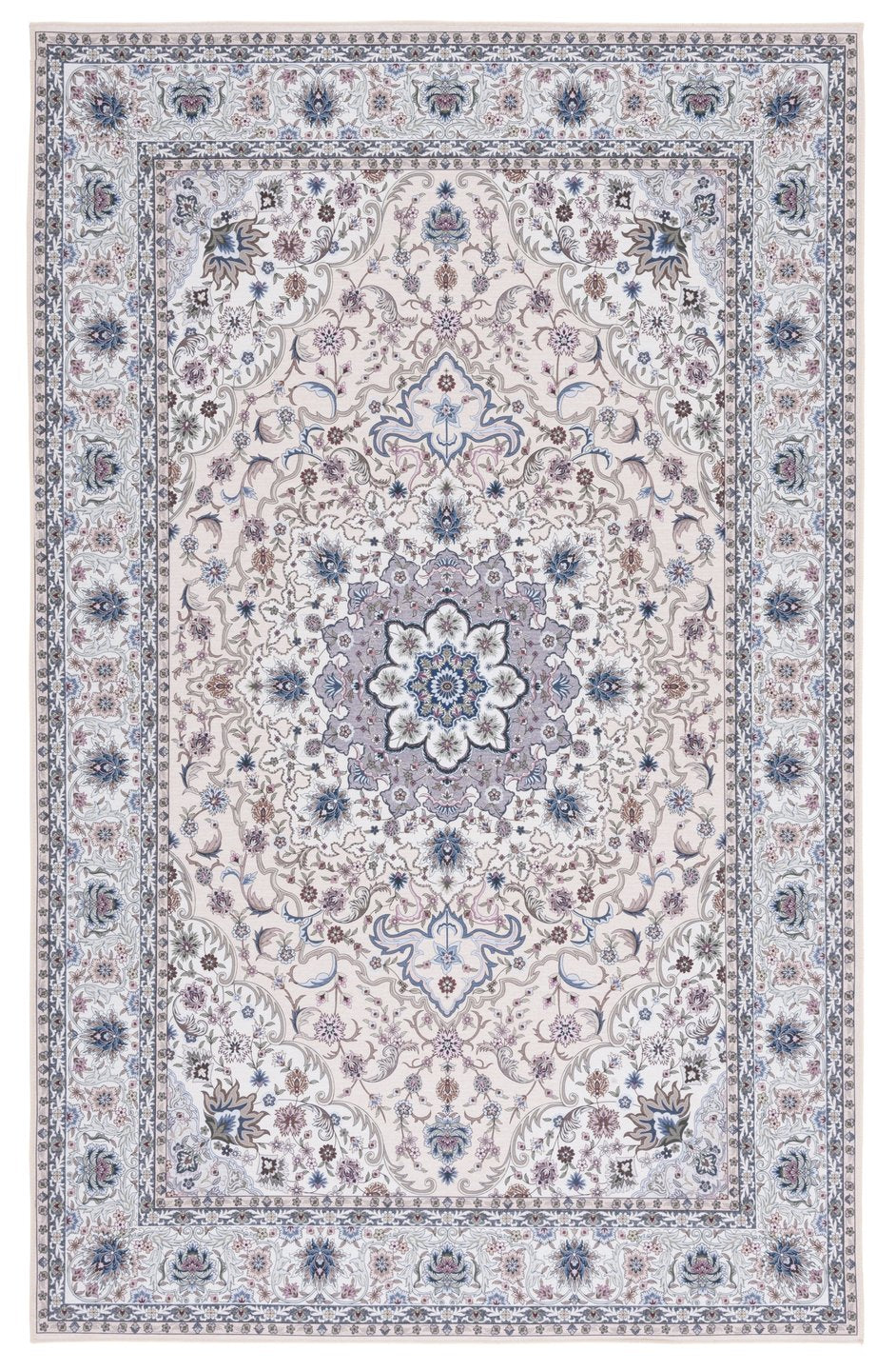 Safavieh Tucson Traditional Area Rug - Elegant Floral Design, Machine Washable, Slip Resistant, Durable Comfort Beige ,Green Polyester Pile Tsn123b-26