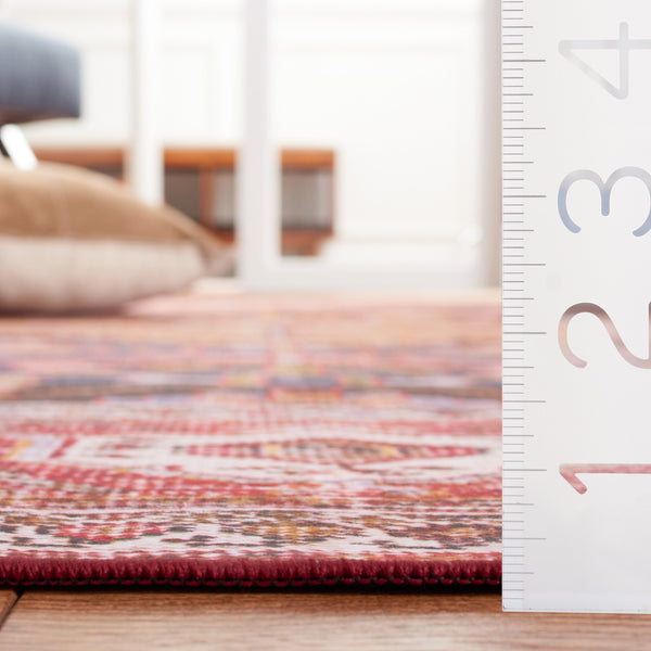 Safavieh Tucson Traditional Runner Rug - Elegant Navy And Rust Design, Machine Washable & Slip Resistant Navy ,Rust Polyester Pile Tsn127n-5ov