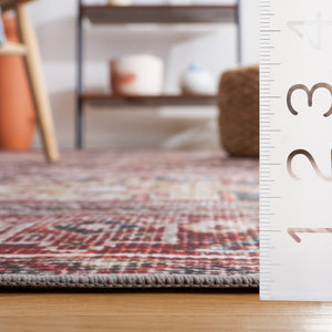 Safavieh Tucson Contemporary Area Rug, 6' X 8', Navy & Rust, Machine Washable, Slip Resistant, Durable Design Navy ,Rust Polyester Pile Tsn130n-68