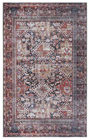 Safavieh Tucson 130 M/W S/R Power Loomed Traditional Rug Navy / Rust 2'-6" x 4'