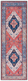 Safavieh Tucson 133 M/W S/R Power Loomed Traditional Rug Rust / Blue 4' x 4' Square