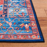 Safavieh Tucson 133 M/W S/R Power Loomed Traditional Rug Rust / Blue 4' x 4' Square