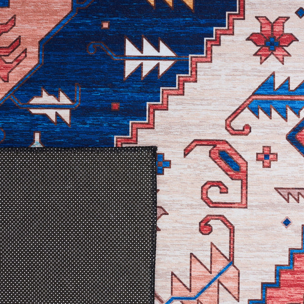 Safavieh Tucson 133 M/W S/R Power Loomed Traditional Rug Rust / Blue 4' x 4' Square