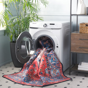 Safavieh Tucson Vintage Persian Area Rug - Timeless Elegance With Slip-resistant & Machine Washable Design Rust ,Blue Polyester Pile Tsn133p-210