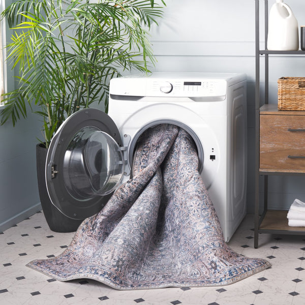 Safavieh Tucson Elegant Area Rug - Stylish & Durable, Machine Washable With Slip Resistant Design For Safety Green Blue ,Beige Polyester Tsn134y-10