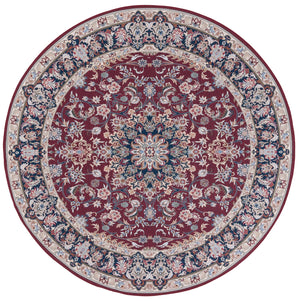 Safavieh Tucson Traditional Style Area Rug - Luxurious Floral Design, Machine Washable & Slip Resistant Comfort Red ,Navy Polyester Pile Tsn135q-212