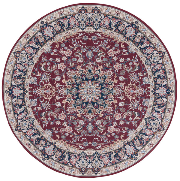 Safavieh Tucson Traditional Style Area Rug - Luxurious Floral Design, Machine Washable & Slip Resistant Comfort Red ,Navy Polyester Pile Tsn135q-212