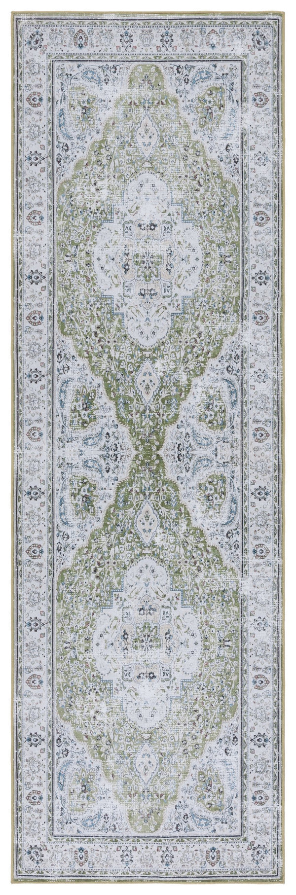 Safavieh Tucson Area Rug: Timeless Elegance With Machine Washable, Slip-resistant Design For Modern Living Green ,Beige Polyester Pile Tsn136y-4r