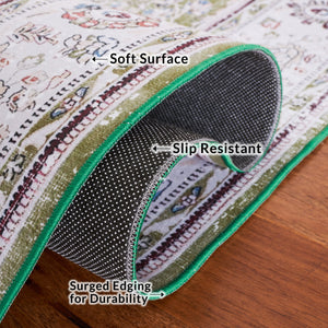 Safavieh Tucson Area Rug: Timeless Elegance With Machine Washable, Slip-resistant Design For Modern Living Green ,Beige Polyester Pile Tsn136y-4r