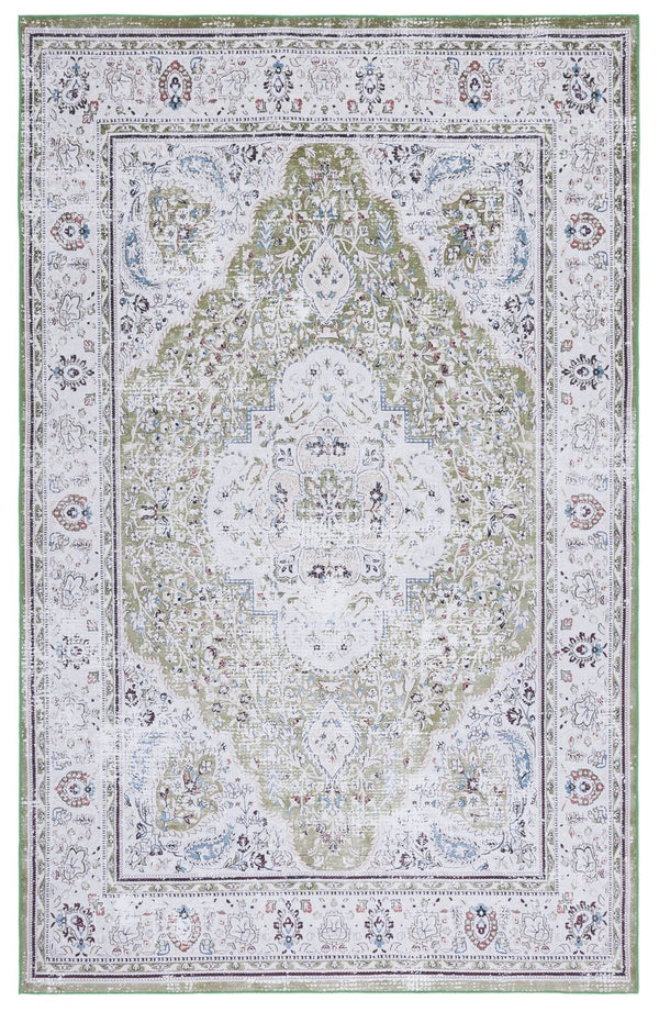 Safavieh Tucson Area Rug: Timeless Elegance With Machine Washable, Slip-resistant Design For Modern Living Green ,Beige Polyester Pile Tsn136y-4r
