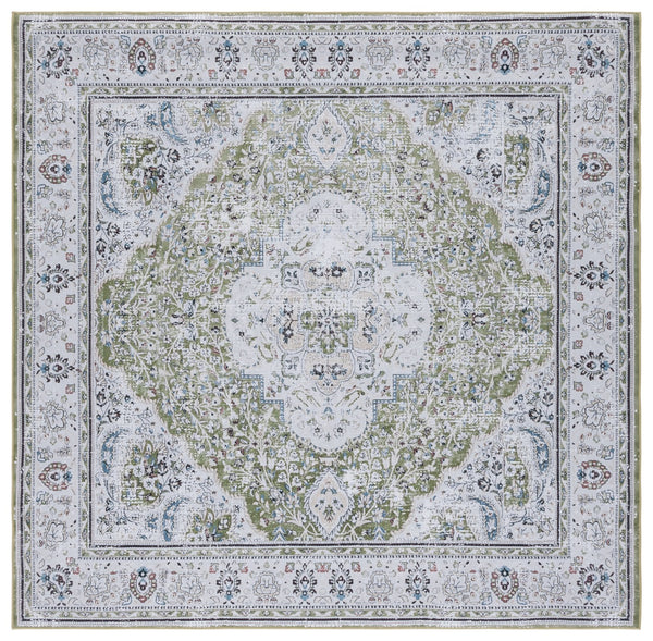 Safavieh Tucson Area Rug: Timeless Elegance With Machine Washable, Slip-resistant Design For Modern Living Green ,Beige Polyester Pile Tsn136y-4r