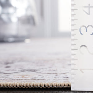 Safavieh Tucson Traditional Runner Rug - Elegant Power-loomed Design, Washable & Slip-resistant For Homes Beige ,Grey Polyester Pile Tsn137b-24