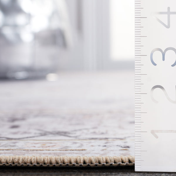 Safavieh Tucson Traditional Runner Rug - Elegant Power-loomed Design, Washable & Slip-resistant For Homes Beige ,Grey Polyester Pile Tsn137b-24