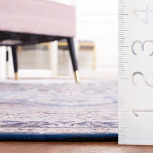 Safavieh Tucson Traditional Runner Rug - Elegant Power-loomed Design, Washable & Slip-resistant For Homes Blue ,Charcoal Polyester Pile Tsn137m-216